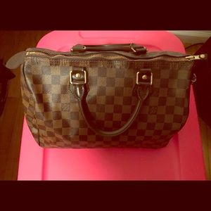 Authentic LV pre-owned Damier Ebene speedy 30